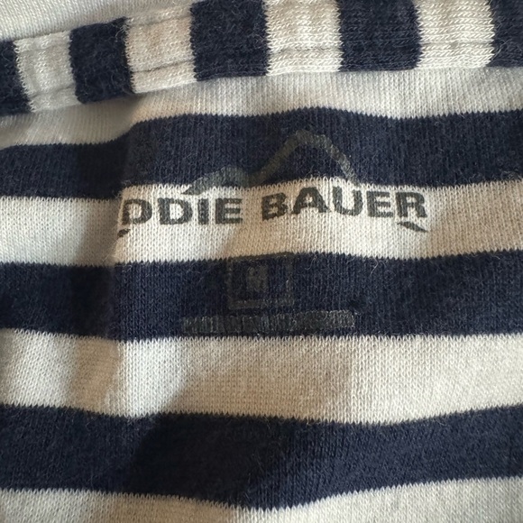 Eddie Bauer Striped Navy and White Long Sleeve Top size Medium - Picture 5 of 7